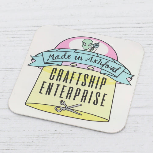 Craftship Enterprise CIC shiny square sticker