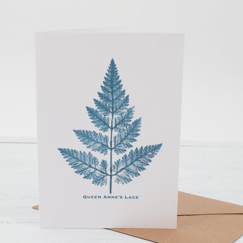 Queen Anne's Lace botanical print greetings card