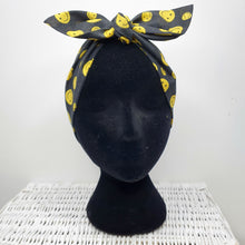 Load image into Gallery viewer, Yellow Smiley Hair wrap