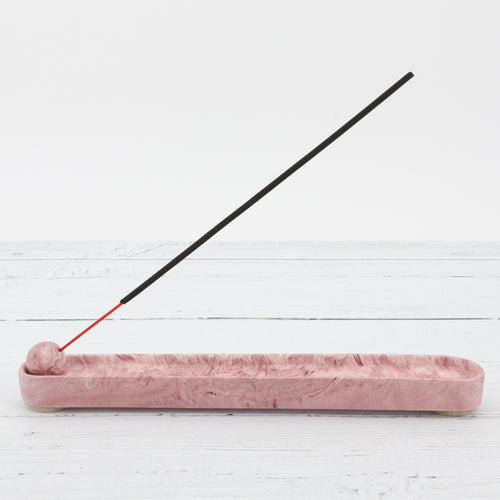 Pink jesmonite incense holder