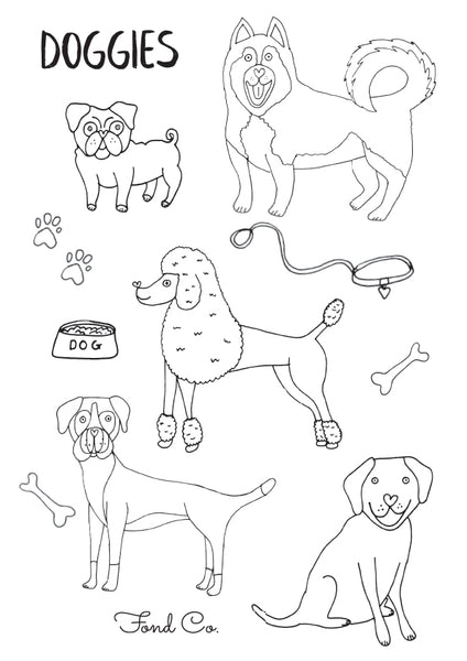 Dog Lovers Colouring in Sheet