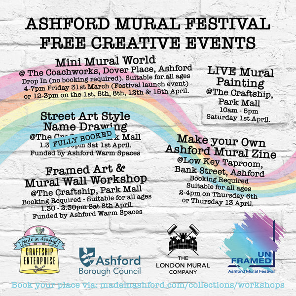 Ashford Unframed Mural Festival Free craft fun sessions