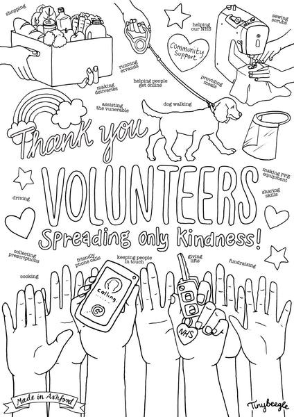 A colouring sheet for all the volunteers!