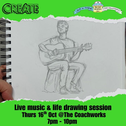 CREATE Life drawing to live music: a Form & Thought and The Craftship collaboration @Coachworks Thurs 16th October 7 -10pm
