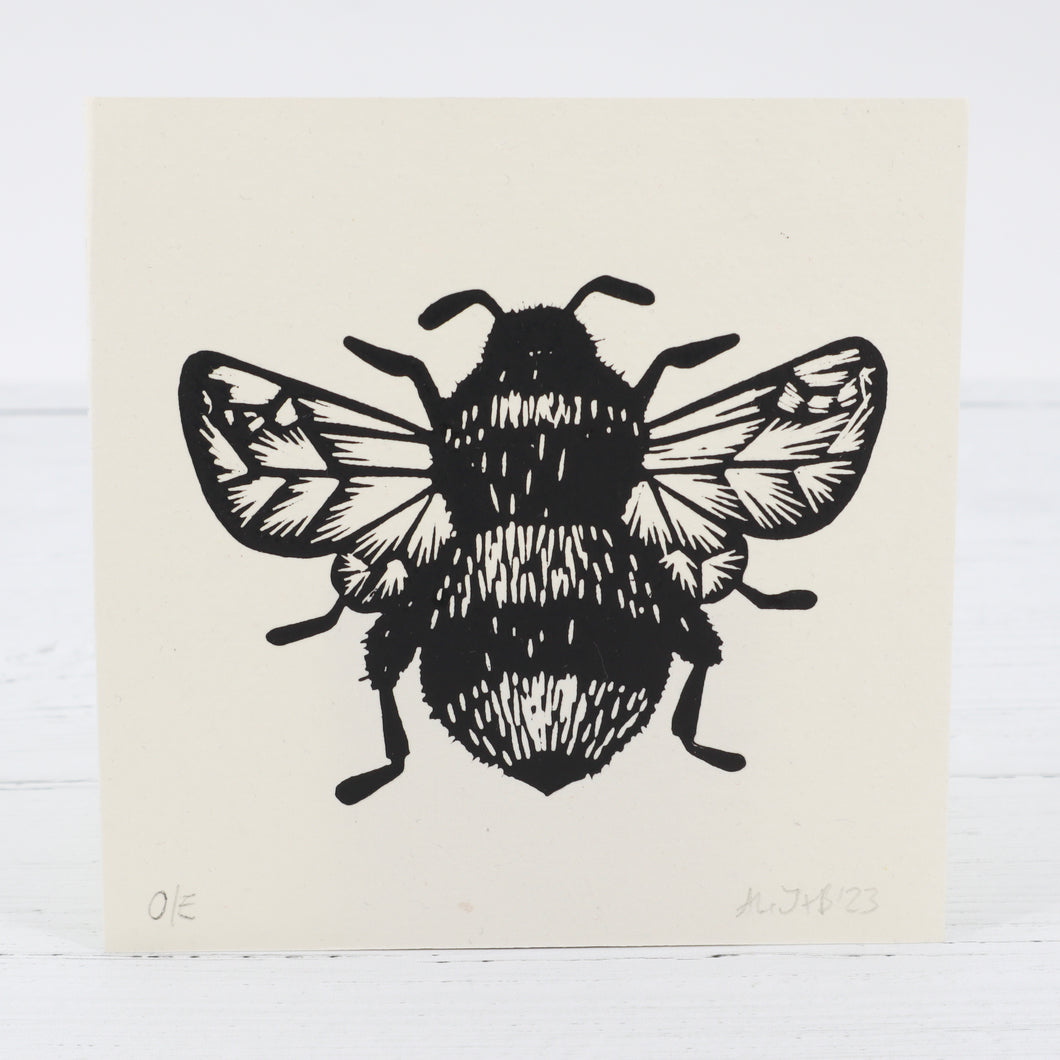 Bumblebee Original Linocut Print Made In Ashford bumblebee-original-linocut-print-made-in-ashford