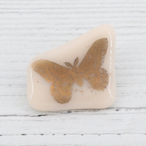 Butterfly glass brooch