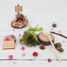 Load image into Gallery viewer, Fairies Live Here and Fairies Welcome Fairy garden kit with sign