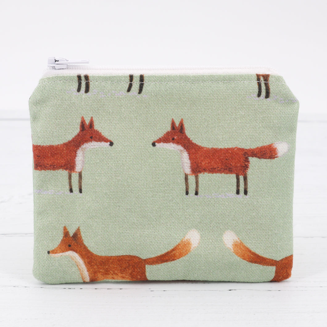 Fox fabric coin purse