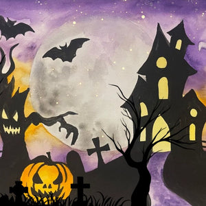 Paint & Sip: Halloween House on a Haunted Hill @ Coachworks Friday 24th October 6.30 - 8.30pm