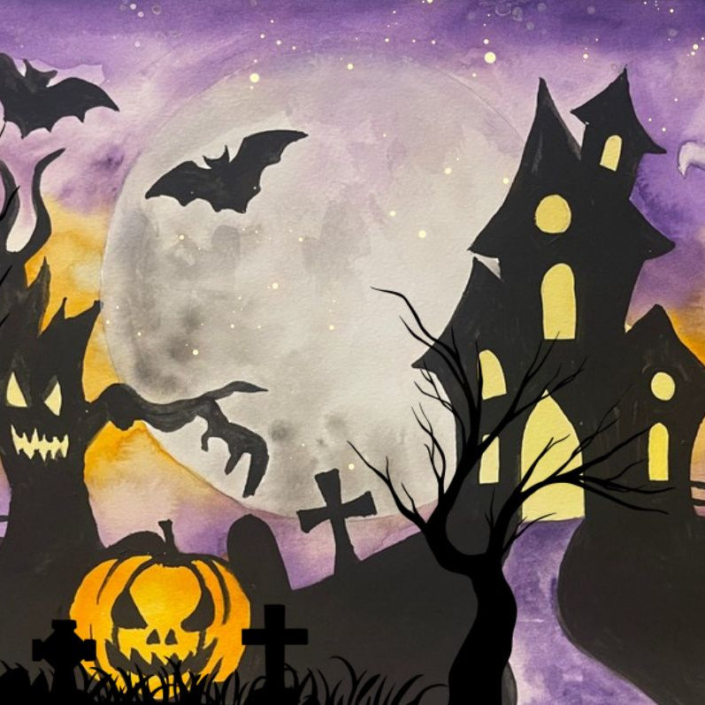 Paint & Sip: Halloween House on a Haunted Hill @ Coachworks Friday 24th October 6.30 - 8.30pm