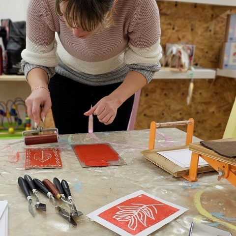 Introduction to Linocut Workshop @ Coachworks Thursday 25th September 6.30pm-9pm