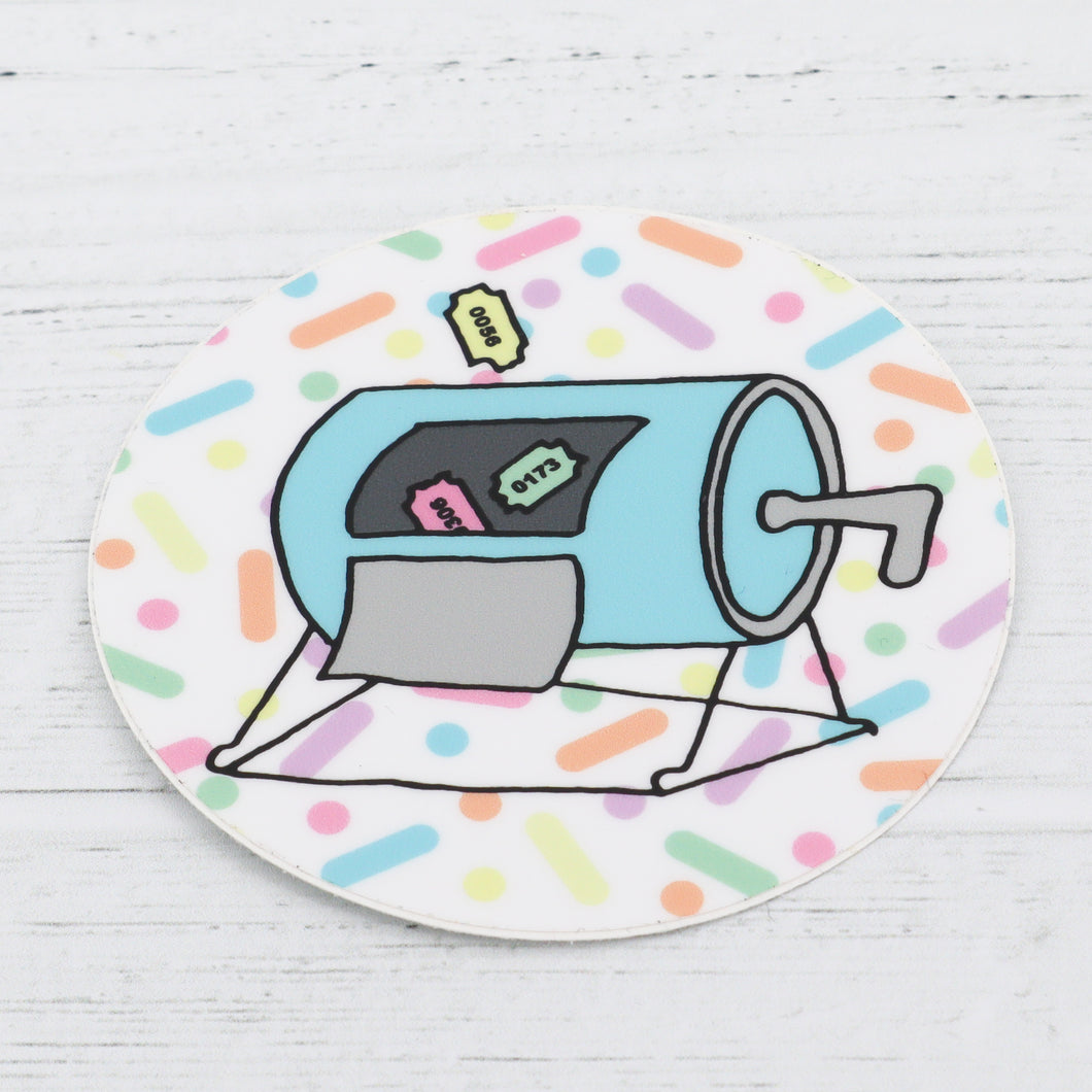 Sticker For Raffle Raffle drum sticker – Made in Ashford