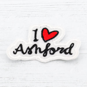 I love Ashford font sew on patch