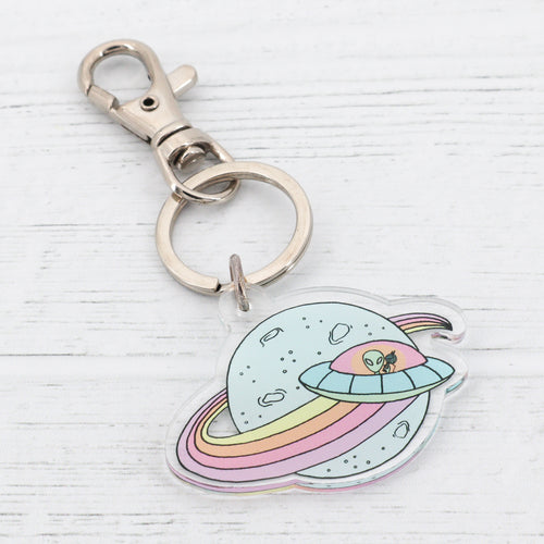 Space planet Layla the alien keyring
