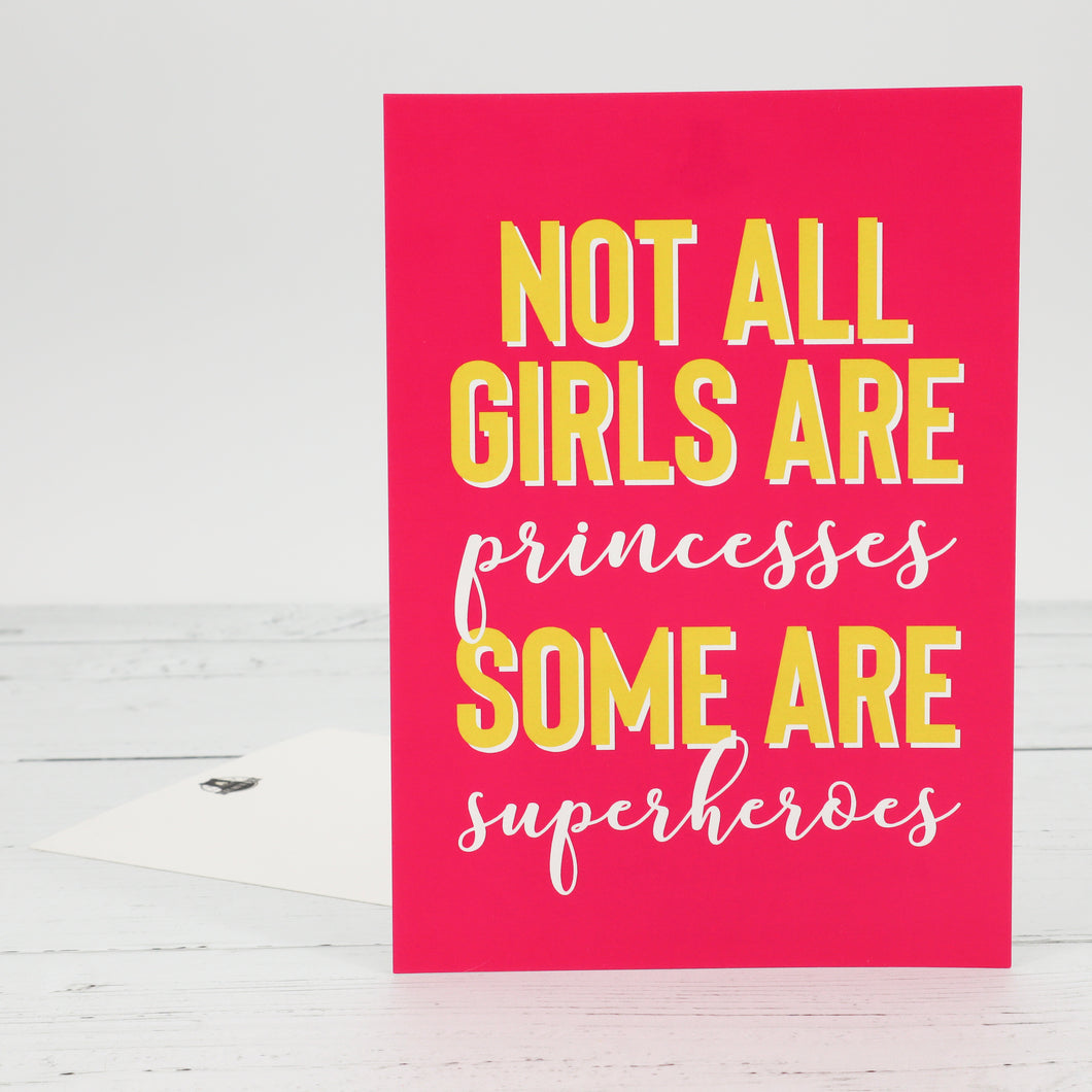 Girl power quote postcard