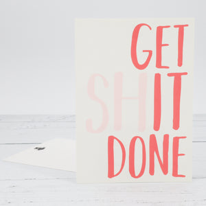 Get it done quote postcard