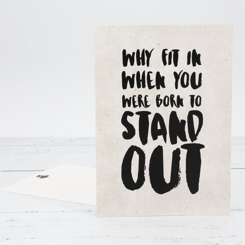 Stand out quote postcard