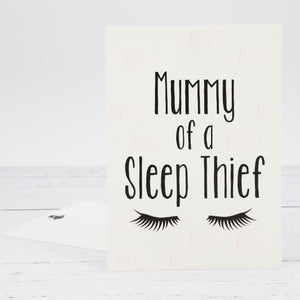 Mummy of a sleep thief postcard