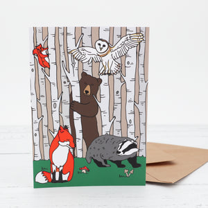 Woodland greetings card