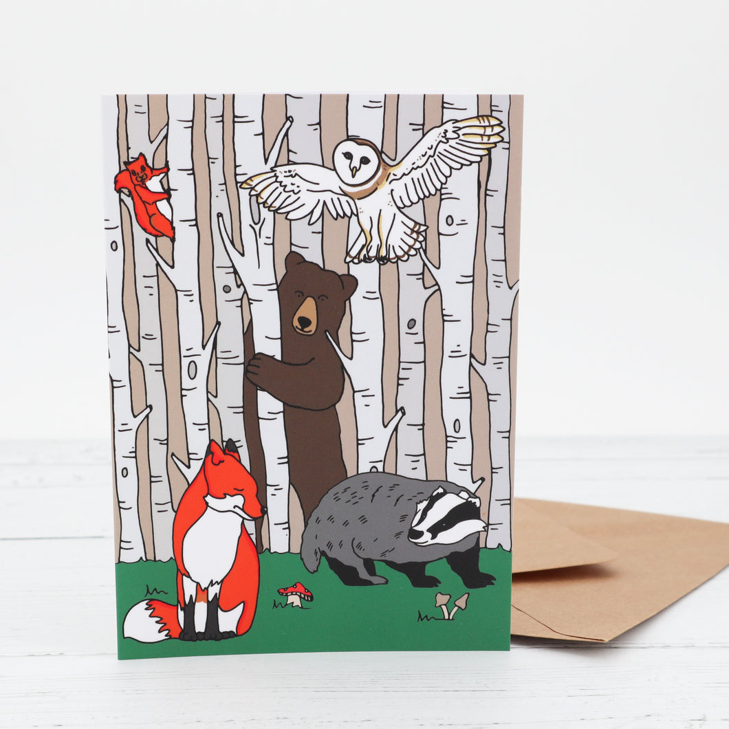 Woodland greetings card