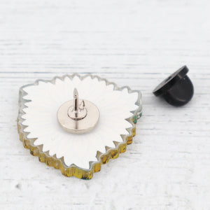 Sunflower acrylic pin badge