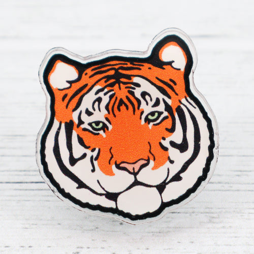 Tiger acrylic pin badge