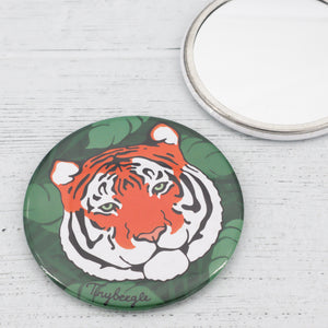 Tiger illustration pocket mirror