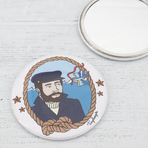 Sailor guy original illustration pocket mirror