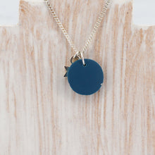 Load image into Gallery viewer, Blue and silver charm necklace