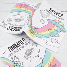 Load image into Gallery viewer, Space and animals colouring book