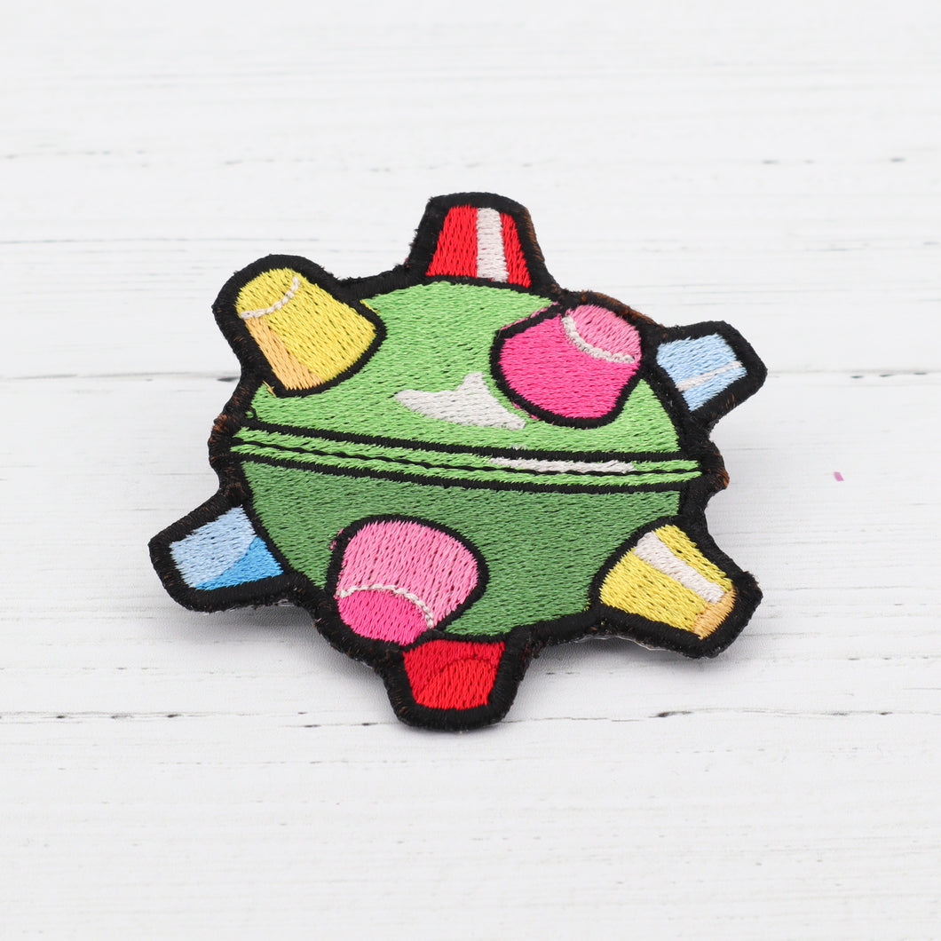 Bumble ball embroidered patch