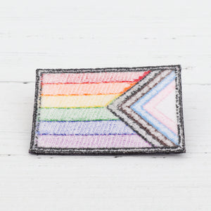 Progress pride flag embroidered patch