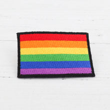 Load image into Gallery viewer, Rainbow pride flag embroidered patch