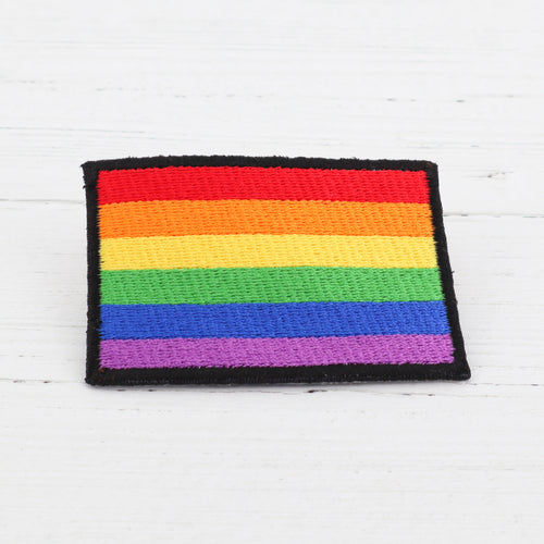 Rainbow pride flag embroidered patch
