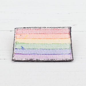 Rainbow pride flag embroidered patch