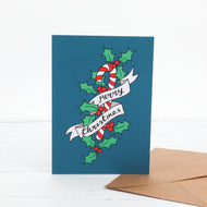 Candy cane Christmas card