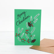 Pinecone Christmas card