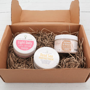 Natural and vegan face pamper gift set