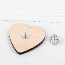 Load image into Gallery viewer, Inkcap Mushroom lino print wooden pin badge