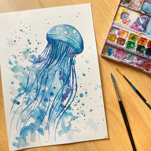 Watercolour Jellyfish Workshop Friday 27th October 10 - 12pm