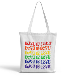 Love is love pride tote bag