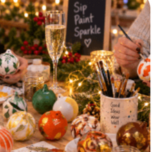 Load image into Gallery viewer, Sip and paint Christmas baubles workshop @Coachworks - Thursday 10th December 6-8pm