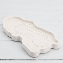 Load image into Gallery viewer, Handmade jesmonite white woman body tray dish