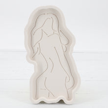 Load image into Gallery viewer, Handmade jesmonite white woman body tray dish