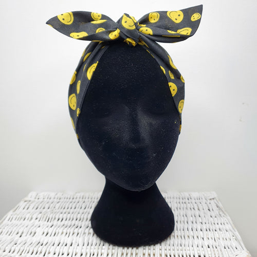 Yellow Smiley Hair wrap