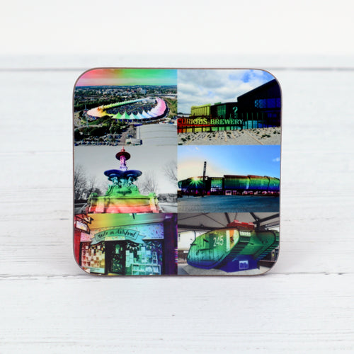 Ashford coloured landmarks coaster