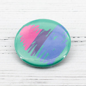 Scribbled heart pride flag badges