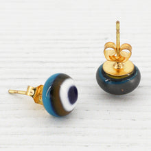 Load image into Gallery viewer, Venetian milifiori coloured glass stud earrings