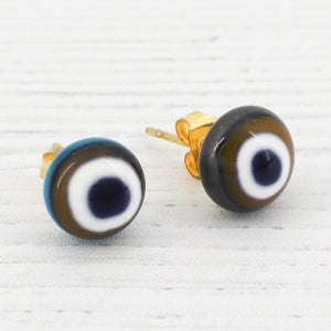 Venetian milifiori coloured glass stud earrings