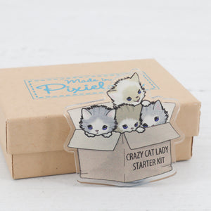 Crazy Cat Lady starter kit brooch
